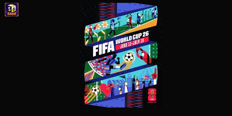 ứng dụng thiết kế Poster World Cup 2026 trên các sản phẩm thương mại